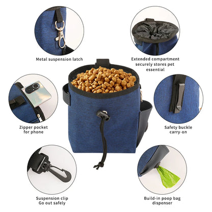 Premium Portable Dog Treat Pouch With Bag Dispenser